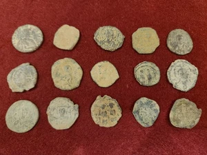 Ungereinigte antike oströmische/byzantinische Münzen! Große Auswahl/Zustand! je 1 - Bild 1 von 10