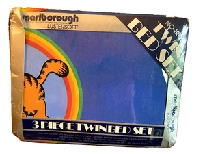 Garfield the Cat VTG Twin Bed Sheets Flat Fitted Set Marlborough USA NOS 1978 - Picture 1 of 11