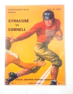 Vintage 1937 Syracuse University vs Cornell Football Program - Picture 1 of 13