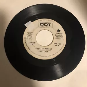 Roy Clark 45 Vinyl Record Come Live With Me - Picture 1 of 2