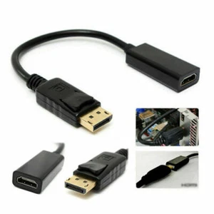 Display Port to HDMI Male Female Adapter Converter Cable Display Port DP to HDMI - Picture 1 of 8