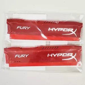 Hyper-X Fury DDR3/DDR4 Ram HEATSINK COOLERS 2 TWO Metallic Red Reflective Silver - Picture 1 of 24