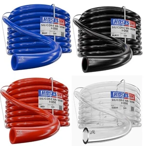 3-10mm Silicone Vacuum Hose Tube ? Turbo Water Air Pipe (Blue Red Black Clear) - Picture 1 of 28