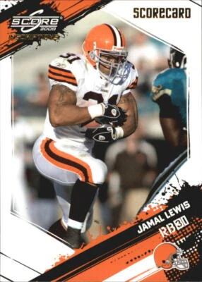 t2157 - 2009 Score Inscriptions Scorecard #68 Jamal Lewis /50 Browns NM-MT - Image 1 of 2