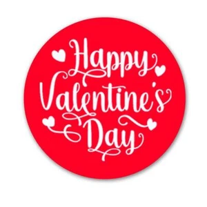 24 personalisierte Happy Valentine's Valentine Aufkleber süße Taschen Kegel Etiketten Wachs - Bild 1 von 8