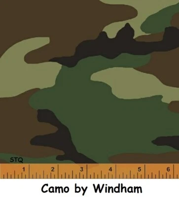 Camuflagem camuflagem 36383 tecido colcha de algodão tecidos Windham BTY - Imagem 1 de 2