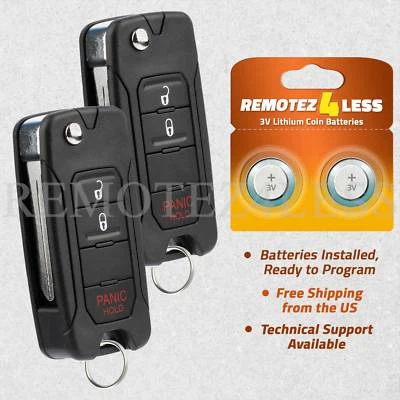 2 Keyless Entry Remote for 2005 2006 2007 Dodge Magnum Car Flip Key Fob - Image 1 of 4