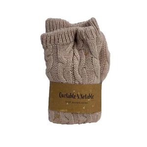 Pink Cable Knit Lined Knee Socks (NEW, Something spilled on them) Acrylic/polyes - Picture 1 of 14