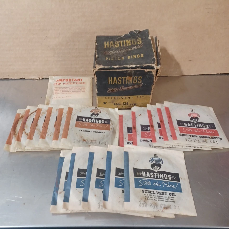 Комплект поршневых колец Hastings NOS 134 стандартные - Изображение 1 из 4