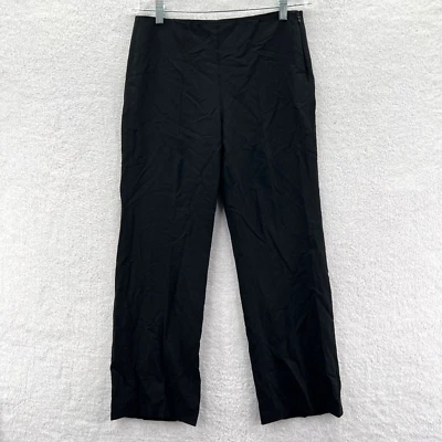 DKNY 正装裤子女式 6 码黑色 30x28 百褶商务专业 — 第 1/4 张图片