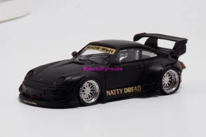 Scalemini 1:64 Black RWB 993 911 Racing Sports Model Diecast Resin Car - Picture 1 of 10