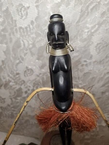 Vintage Mid Century geschnitztes Holz afrikanische kinetische ausgleichende Skulptur - Bild 1 von 8