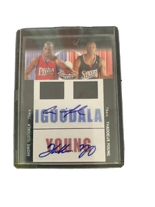 2007 Topps Stadium Club Dual Auto Andre Iguodala & Thaddeus Young Autograph - Picture 1 of 5