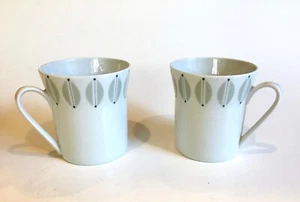 Tazas de café Scherzer (2), patrón de loto moderno de mediados de siglo, hechas en Alemania - Imagen 1 de 6