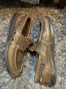 Crocs Mens Harborline Brown Slip On Casual Loafer Boat Shoes 11371 Sz 12