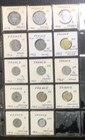 1903-1975 France Collection of 14 Assorted Carded Coins! Old French Coins!