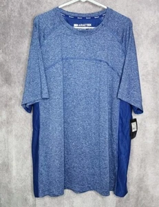 Ariat Tek Heat Series Blue Performance Shirt Mens XXL Stretch Marbled Logo NEW - Picture 1 of 8