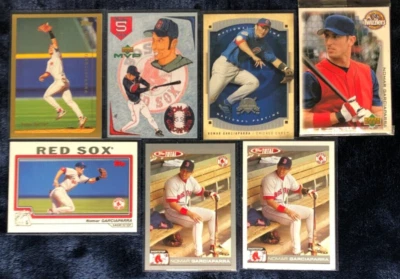 Nomar Garciaparra 7 MLB Cards - Fleer, Topps, Total, Upper Deck - Cubs, Red Sox - Image 1 of 3