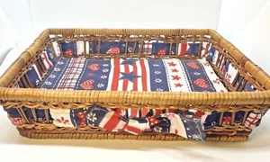 4th of July Patriotic Decor Basket Picnics Parties Cooking Out - Picture 1 of 12