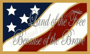 REUSABLE STENCIL 8405 N 12"x24"  LAND OF THE FREE - MYLAR SIGN STENCIL - Bild 1 von 1