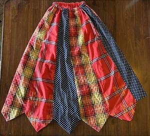 Vintage 70s Prairie Maxi Skirt Glen Of Michigan Small Multicolored polka dots - Picture 1 of 3