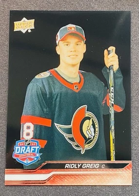 23-24 UPPER DECK FIRST DRAFT CLEAR CUT ROOKIE RIDLY GREIG RC #746 MINT - Image 1 of 2