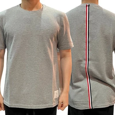 Thom Browne Algodón Piqué Centro Espalda Rayas Calce Relajado Manga Corta 123478775 Foto 1 de 4