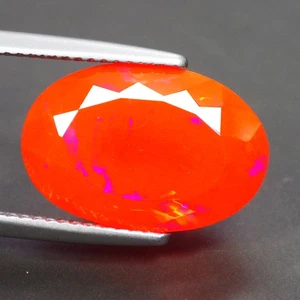 5.48 Ct Splendid (16 x 11 mm) Oval 100% Natural Orangy Red Fire Opal Gemstones - Picture 1 of 7