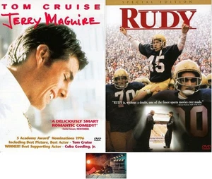JERRY MAGUIRE & RUDY 2 Best Football Movies of All Time 2 DVD Set New - Picture 1 of 4