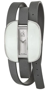 Calvin Klein Treasure Grigio Panno Pelle Quadrante Argento Da Orologio K2E23620 - Foto 1 di 5