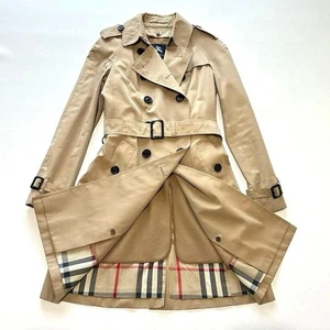 Gabardina Burberry London Nova Check forro con cinturón beige miel de Japón - Imagen 1 de 24