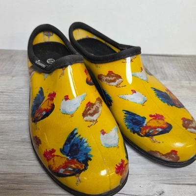 Zuecos Sloggers Pollo Gallo Mujer Talla 10 Amarillo Impermeable Jardín Lluvia Foto 1 de 4