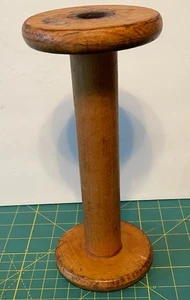 Large Vintage Wooden Industrial Textile Thread Sewing Spool 9.5" - Picture 1 of 9