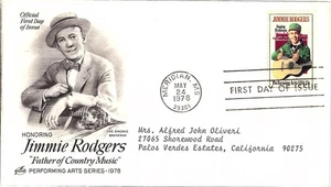 Jimmie Rodgers "Father of Country Music" May 24 1978 First Day Cover FDC - Picture 1 of 1