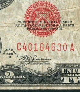 Fr.1505m. MULE $2 1928 D United States Note ** PAPER CURRENCY AUCTIONS - Picture 1 of 3