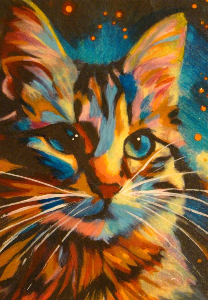 El gato que caminó entre mundos, una historia y un CEO ORIGINAL 3,5" X 2,5" Foto 1 de 1