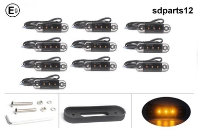 10x LED Seitenmarkierungsleuchten 12V-24V ECE E9 R10 R148 Gelb LKW Anhänger VAN - Bild 1 von 4