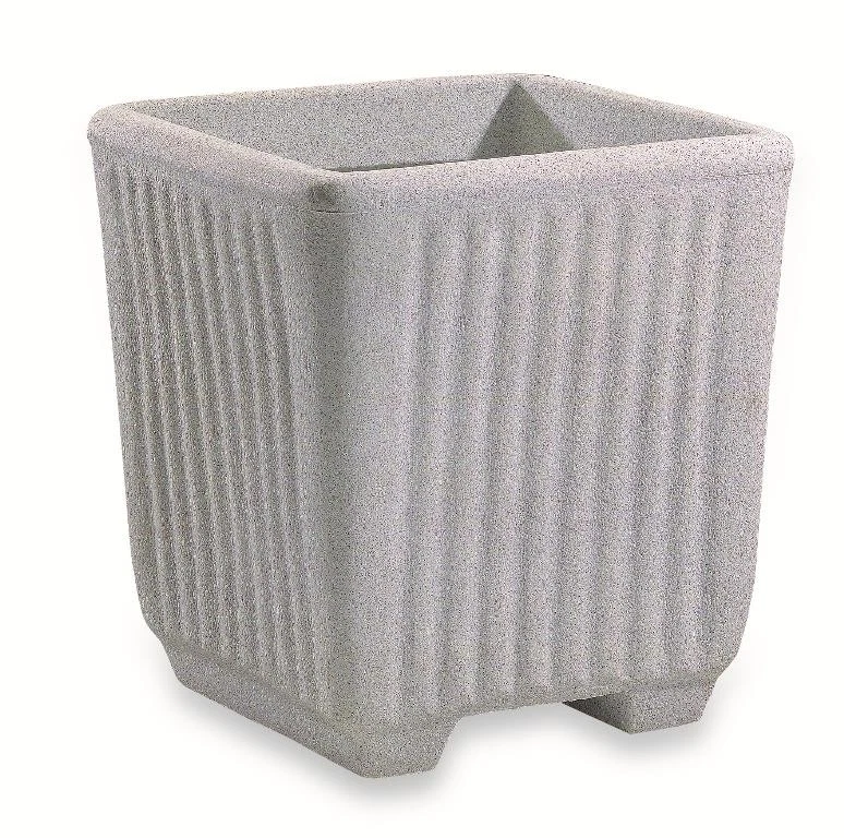 ELBI Vaso in resina effetto Granito Millerighe 40 cm.