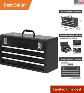 Compact 20.5” Portable Tool Box with Metal Latch - Ideal for Any Workspace - Picture 1 of 9