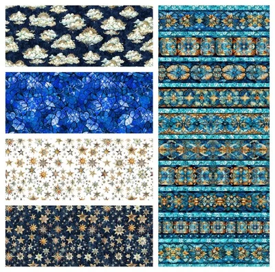 QUILTING TREASURES Bohemian Sunrise 100% Cotton celestial collection by Morris Creative Group