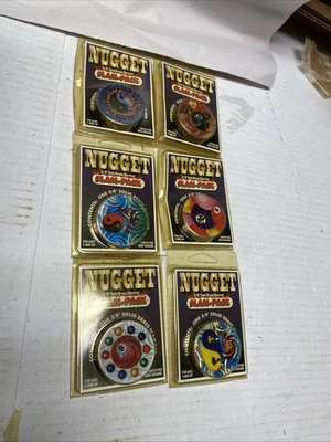 Vintage Heavy 3/8” Solid Brass Hologram Nugget Slammer POGS NOS Sealed  Lot Of 6 - Image 1 of 4