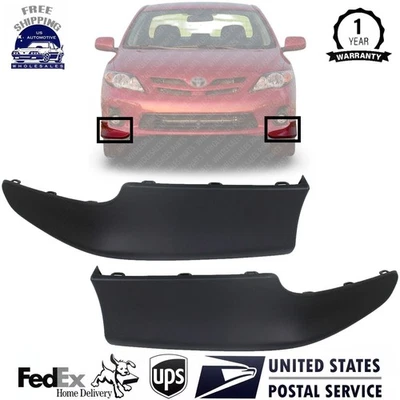 Front Valance Lower Side Spoiler Set of 2 For 2011-2013 Toyota Corolla Primed - Imagem 1 de 4