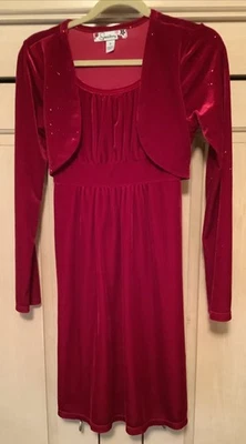 Girls Size 7 Holiday Red Velvet Christmas Dress Some Sparkle By Speechless - Image 1 of 4