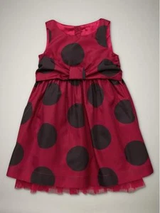 GAP BABY MÄDCHEN SCHWARZE PUNKTE LUXUS AUSGEFALLENE SCHLEIFE VORNE GRÖSSE 3 JAHRE $ 45,95 - Bild 1 von 2