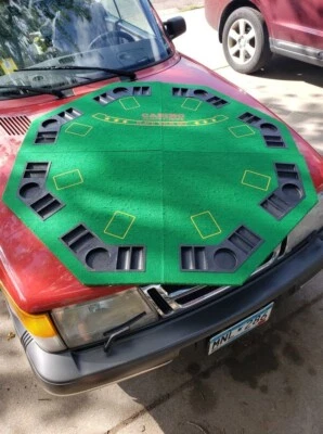 CASINO DEALER'S CHOICE 8 Player Folding Poker Table Top  - Image 1 of 3