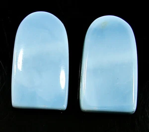 28.80 Ct Natural Blue Opal Pair Loose Gemstone Cabochon Wire Wrap Jewelry- 62089 - Picture 1 of 6