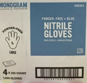 🧤1000 Nitrile Gloves LARGE Powder-Free Non-Sterile Ambidextrous HighPerformance - Picture 1 of 4