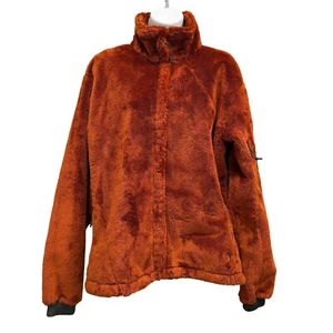 MTN Hardwear Wind Stopper Fleece Full Zip Deep Pile Jacket Rust Outdoor Womens L - Picture 1 of 11
