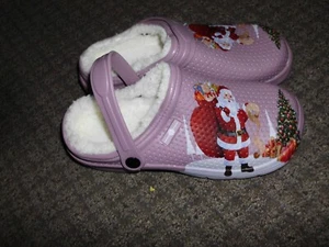 Weihnachten Weihnachtsmann gefütterte CLOGS, Damen 9, NEU - Bild 1 von 2