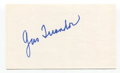 Gus Triandos Signed 3x5 Index Card Autograph Baseball MLB Baltimore Orioles - Image 1 of 2